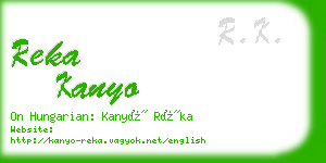 reka kanyo business card